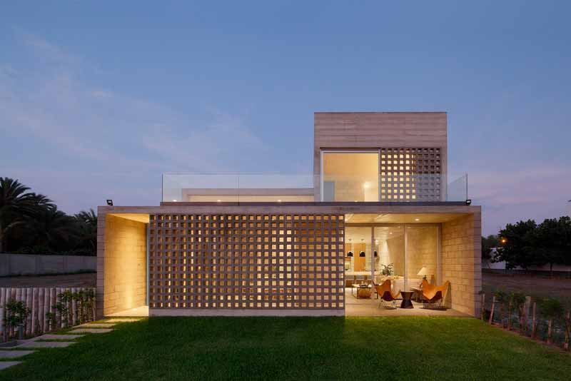 Diseños de casas modernas Fachada de casa moderna de block