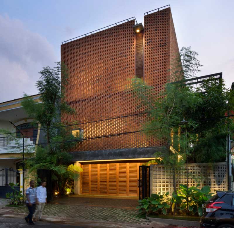 Diseños de casas modernas Fachada de casa de ladrillo