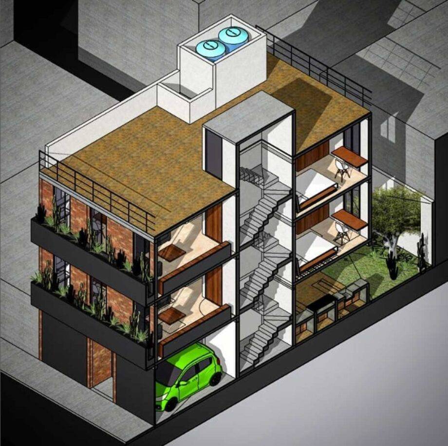 isometrico de departamentos